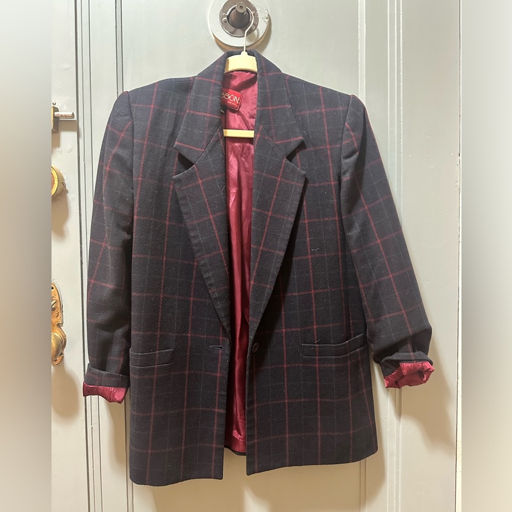 Vintage Plaid Blazer